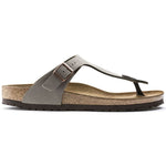 Birkenstock Women's gray-beige Gizeh Birko-Flor Nubuck Stone regular wide Utcai női 0043391