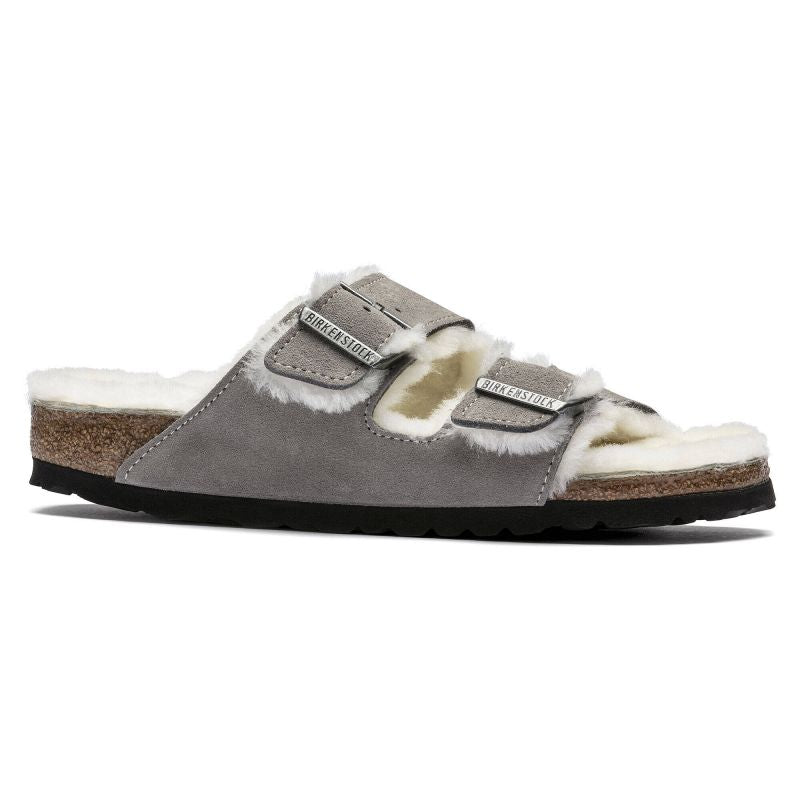 Birkenstock Women's/men's insulated flip-flops Arizona Shearling Stone Coin suede with lamb's wool narrow (1017403) cipő - Sportmania.hu