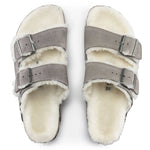 Birkenstock Women's/men's insulated flip-flops Arizona Shearling Stone Coin suede with lamb's wool narrow (1017403) cipő - Sportmania.hu