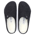 Birkenstock Zermatt Anthracite wool felt insulated slippers regular size wide papucs unisex 1015090