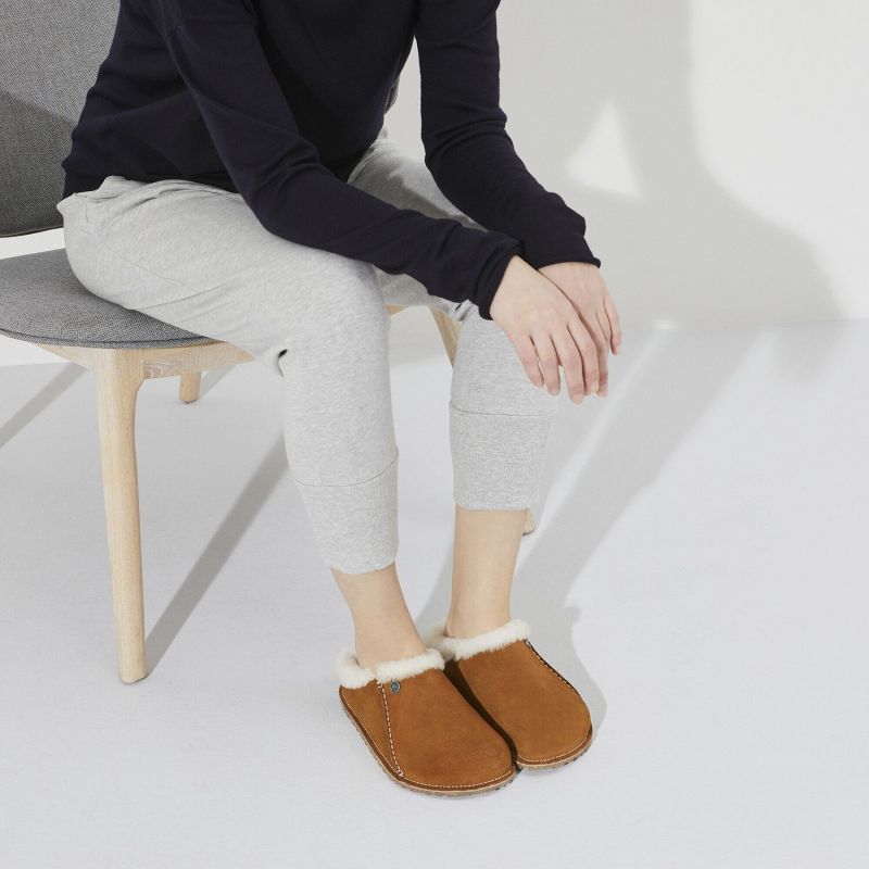Birkenstock Zermatt Premium Shearling LEVE Mink LAF Narrow Flip-Flops Kiegészítő Cipő 1023145