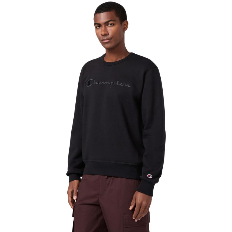 Champion Crewneck Sweatshirt Men's Black fekete férfi kapucnis pulóver 220272KK001