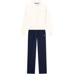 Champion Full Zip Suit Women's Cream and Navy Blue Tracksuit 117988 női YS084