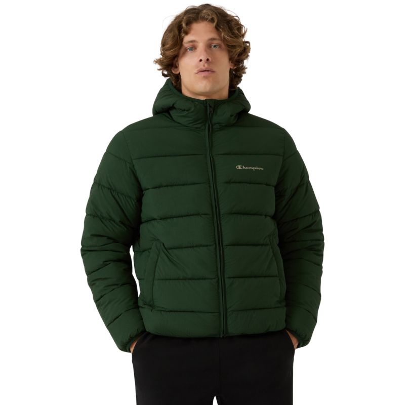 Champion Hooded Jacket Men's Green férfi 221548GS586