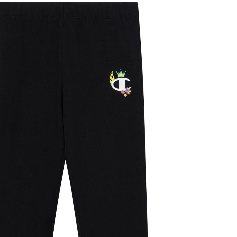 Champion Kids Black leggings, gyerek 405222KK001