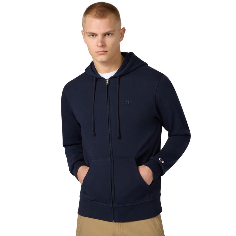 Champion Men's Full Zip Hoodie Sweatshirt Navy 220786 BS501 kék férfi pulóver