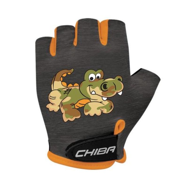 CHIBA COOL KIDS gloves black crocodile fekete kerékpáros kesztyű