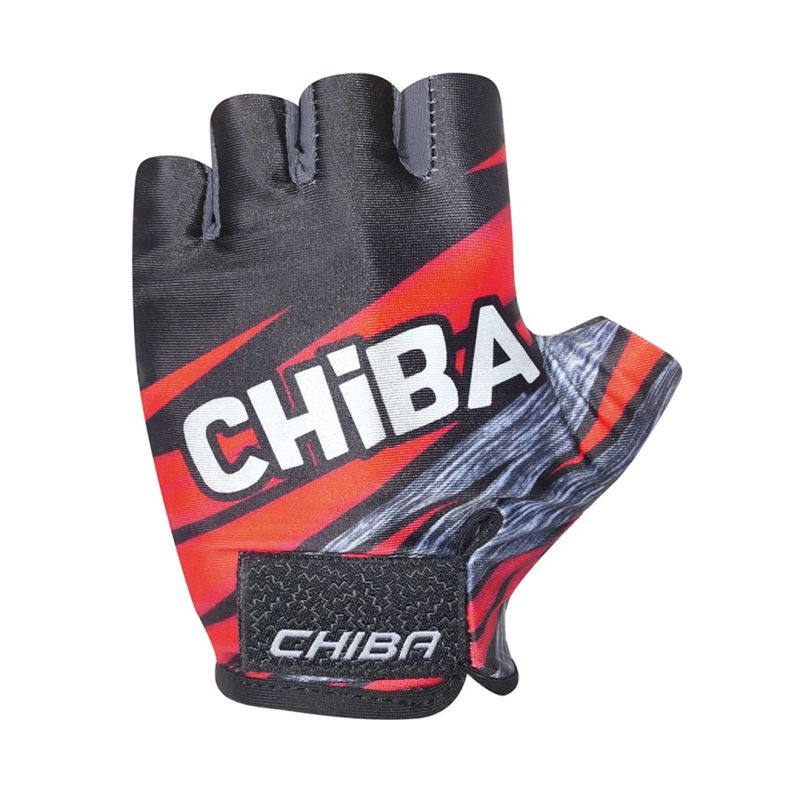 CHIBA gloves KIDS red piros kerékpáros kesztyű