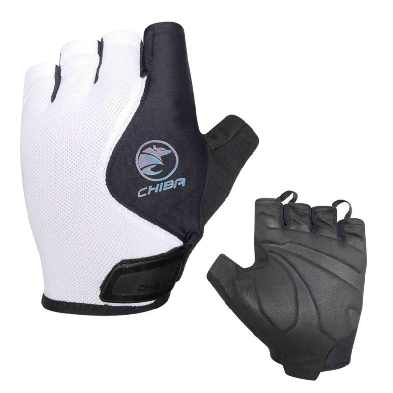 CHIBA LADY AIR PLUS gloves black and white fehér kerékpáros kesztyű