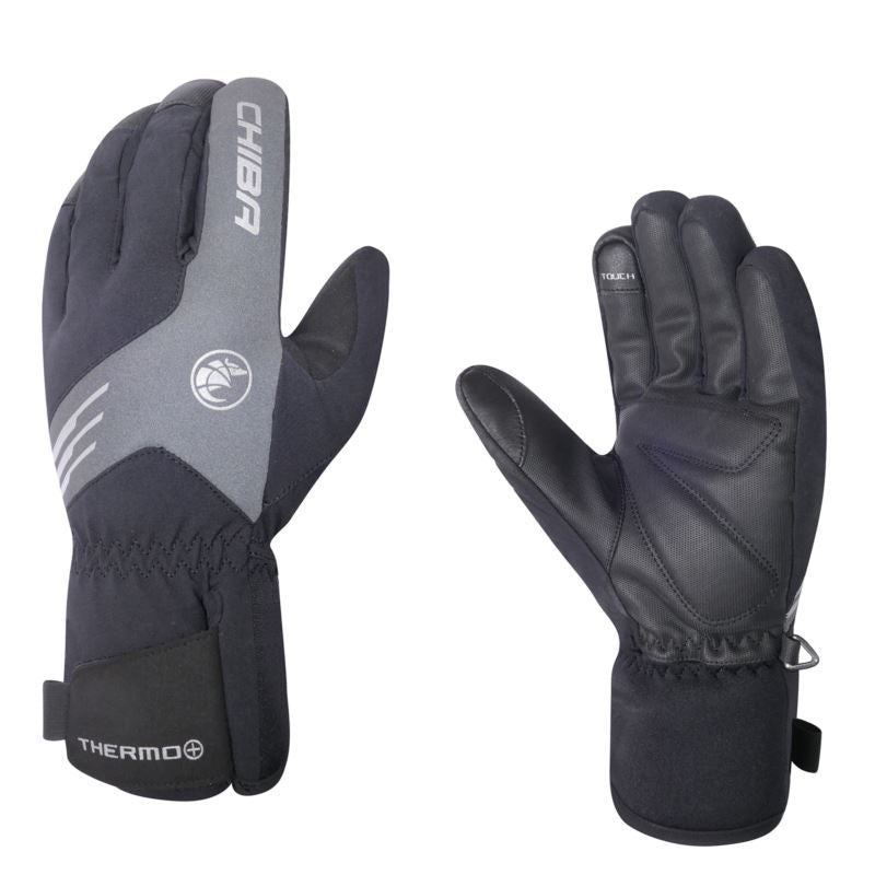 CHIBA THERMO PLUS Gloves Black fekete kerékpáros kesztyű