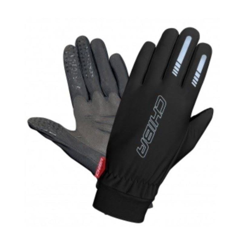 CHIBA THERMOFLEECE WATERPRO Gloves Black fekete kerékpáros kesztyű