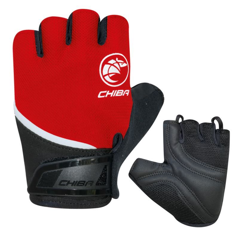 CHIBA YOUTH gloves S/M piros kerékpáros kesztyű
