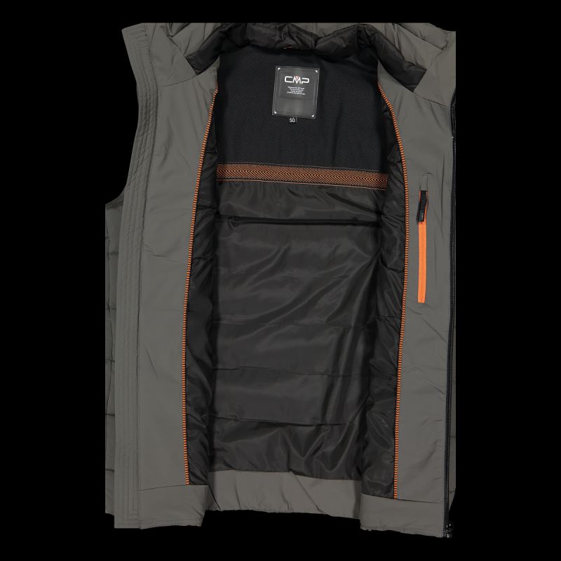CMP men's insulated vest, winter sports vest, gray ( ) szürke férfi mellény