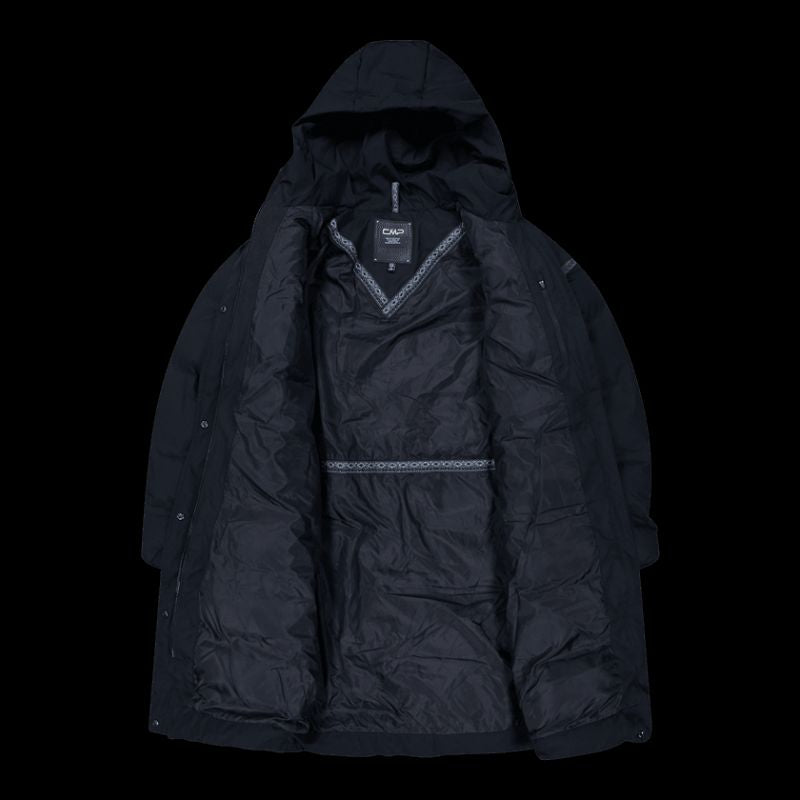 CMP women's winter coat with hood, waterproof, insulated, ( ) fekete női dzseki