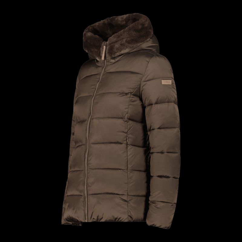 CMP women's winter with hood, sports, insulated, brown ( ) barna női dzseki