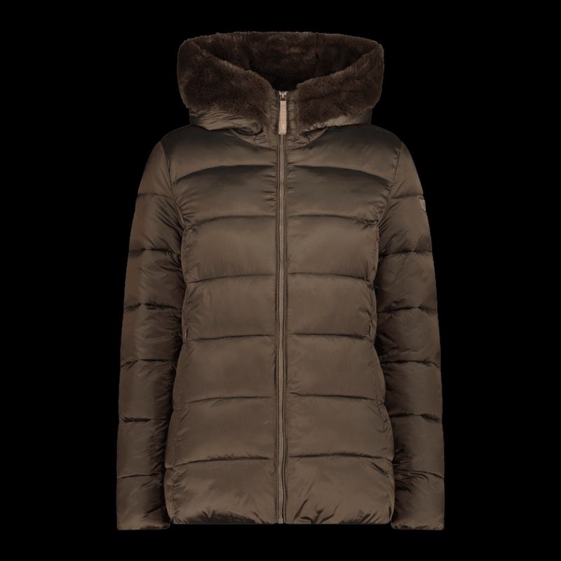 CMP women's winter with hood, sports, insulated, brown ( ) barna női dzseki