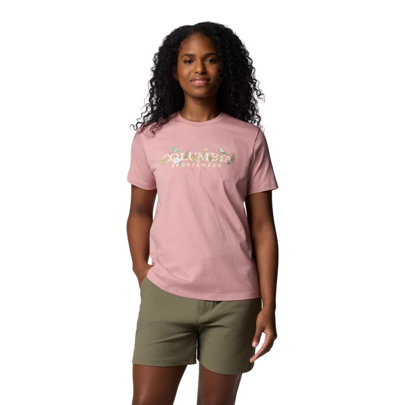 Columbia Boundless Beauty Logo Ss Női póló, pink 2036573659