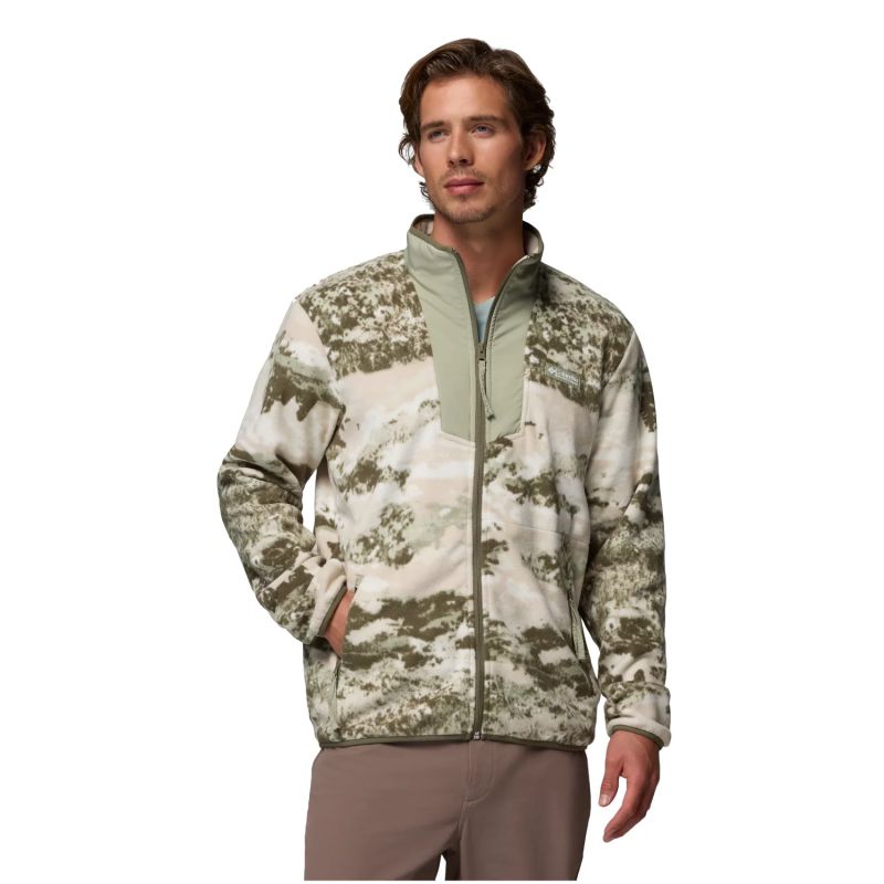 Columbia Sequoia Grove Printed Full-Zip Fleece Green zöld polár pulóver 2135511399