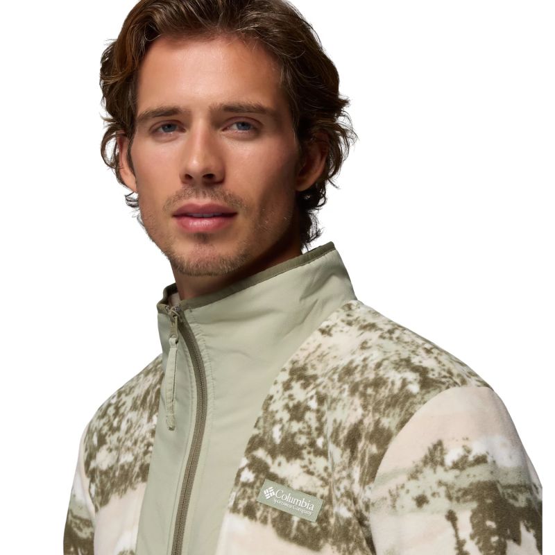 Columbia Sequoia Grove Printed Full-Zip Fleece Green zöld polár pulóver 2135511399