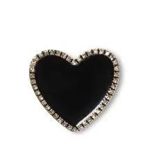 Crocs Black Heart with Gold Outline unisex