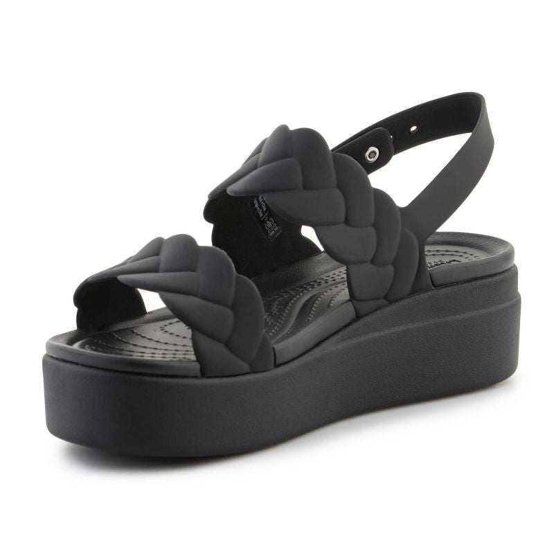 Crocs Brooklyn Woven Low Wedge W 209977-060 sandals Cipő - Sportmania.hu