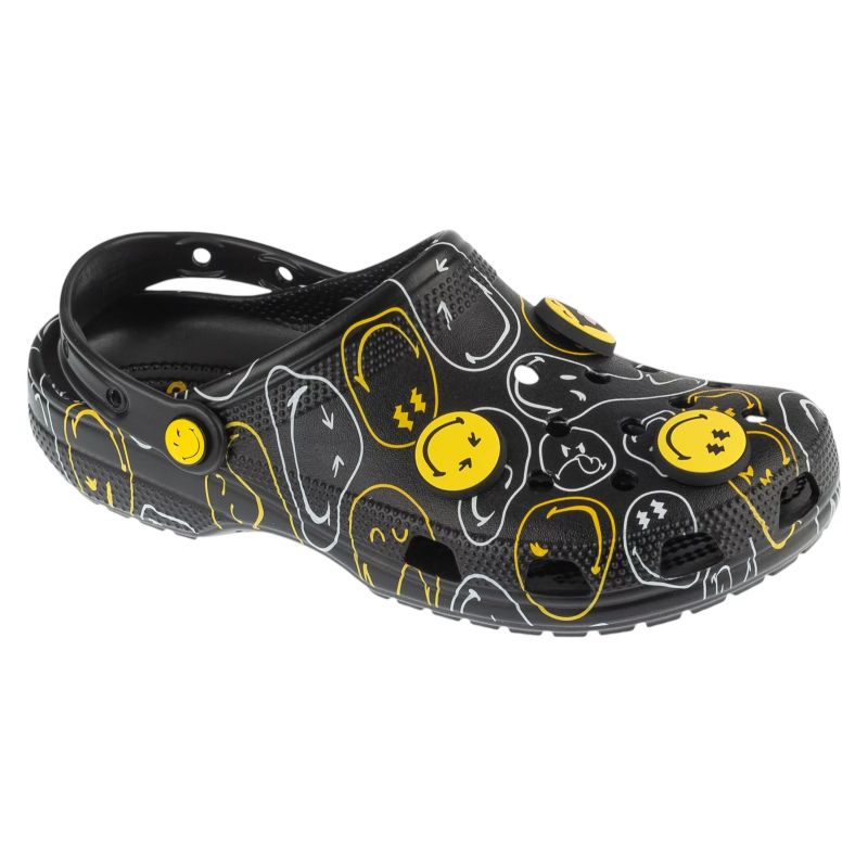 Crocs Classic Smiley Clog Black 38/39 papucs 211693-90H