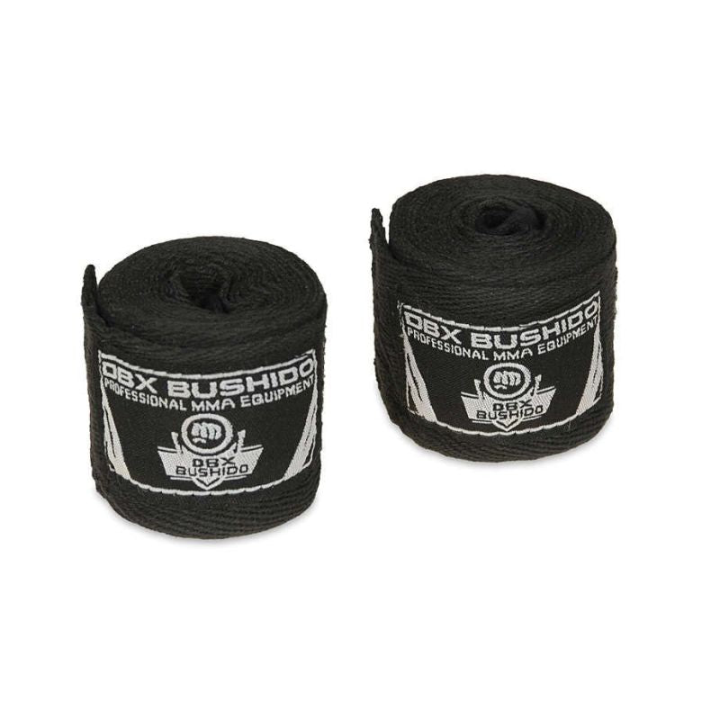 DBX Bushido Cotton Boxing Wraps - 2 Meters | Black dbx harcművészeti felszerelés