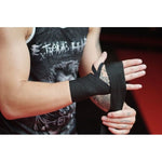 DBX Bushido Cotton Boxing Wraps - 4 Meters | Black elastyczne złote harcművészeti felszerelés