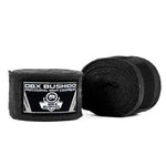 DBX Bushido Cotton Boxing Wraps - 4 Meters | Black elastyczne złote harcművészeti felszerelés