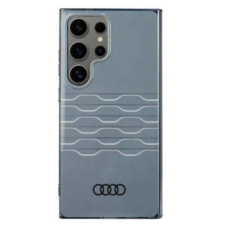 DC Audi IML Geometric Pattern Case S24 Ultra S928 /gray hardcase AU- /D3-GY szürke táska