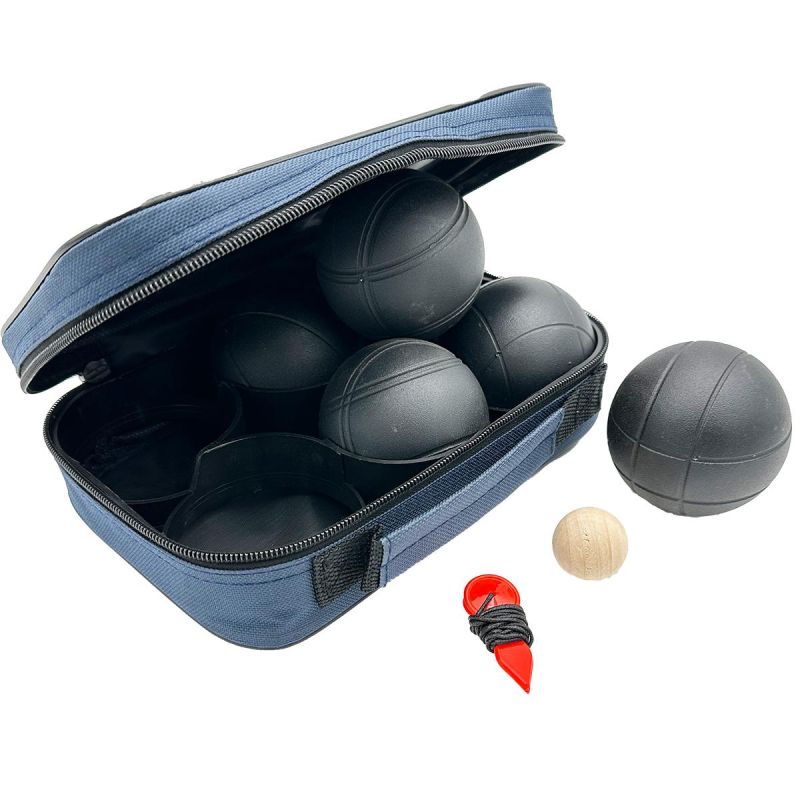 Enero 6-PIECE PETANQUE BALLS - BLACK BOULE, PRO COVER fekete takaró