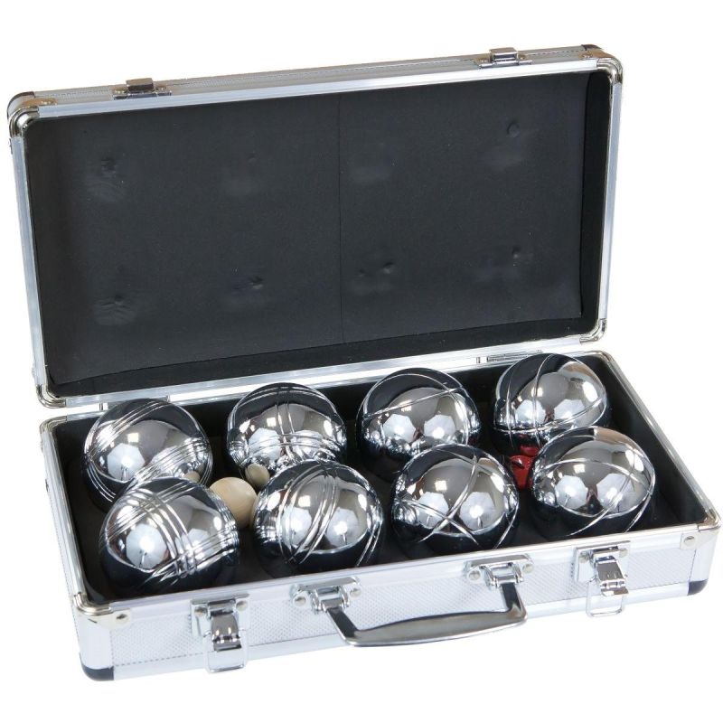 Enero 8-PIECE PETANQUE BALLS - BOULE PETANQUE ALUMINUM SUITCASE