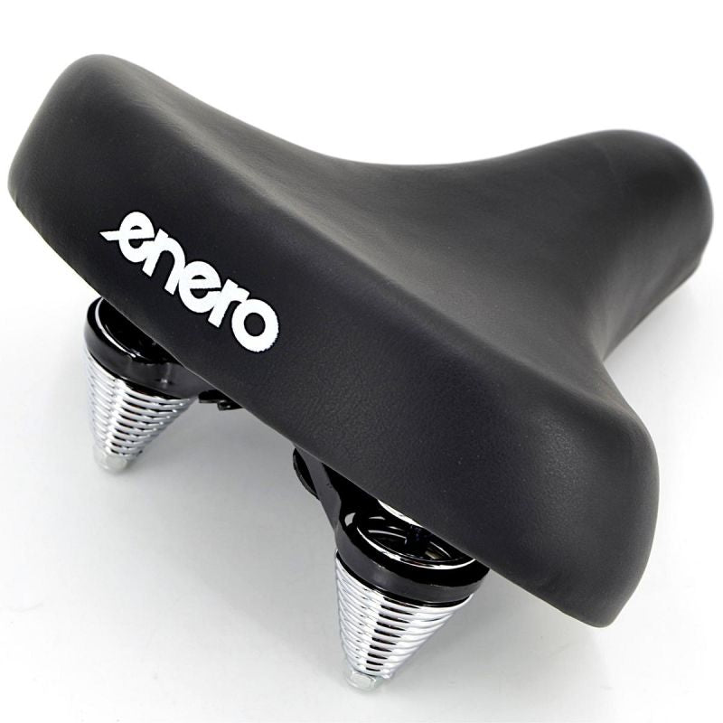 Enero Black Wide City Bicycle Saddle fekete GSP-1087603
