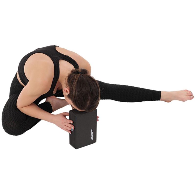 Enero BLOCK CUBE FOR EXERCISE YOGA PILATES FITNESS BLACK FIT fekete