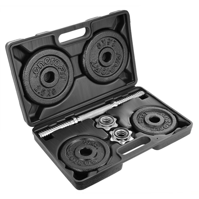 Enero CAST IRON DUMBBELL 10 KG FIT CASE fekete edzőfelszerelés
