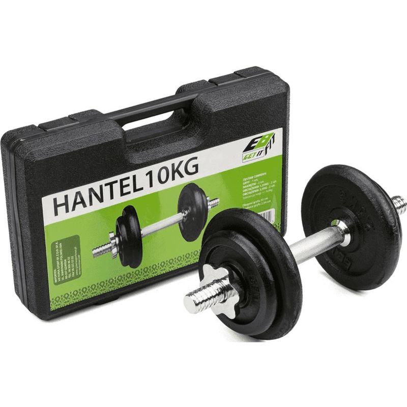Enero CAST IRON DUMBBELL 10 KG FIT CASE fekete edzőfelszerelés