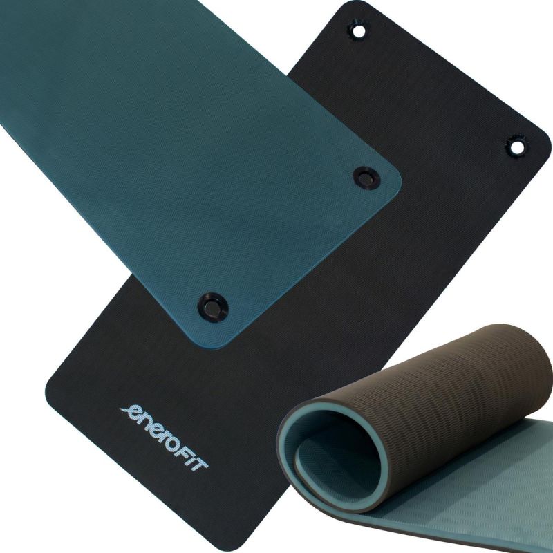 Enero CLUB FITNESS MAT WITH HOLES FIT fekete jóga matrac