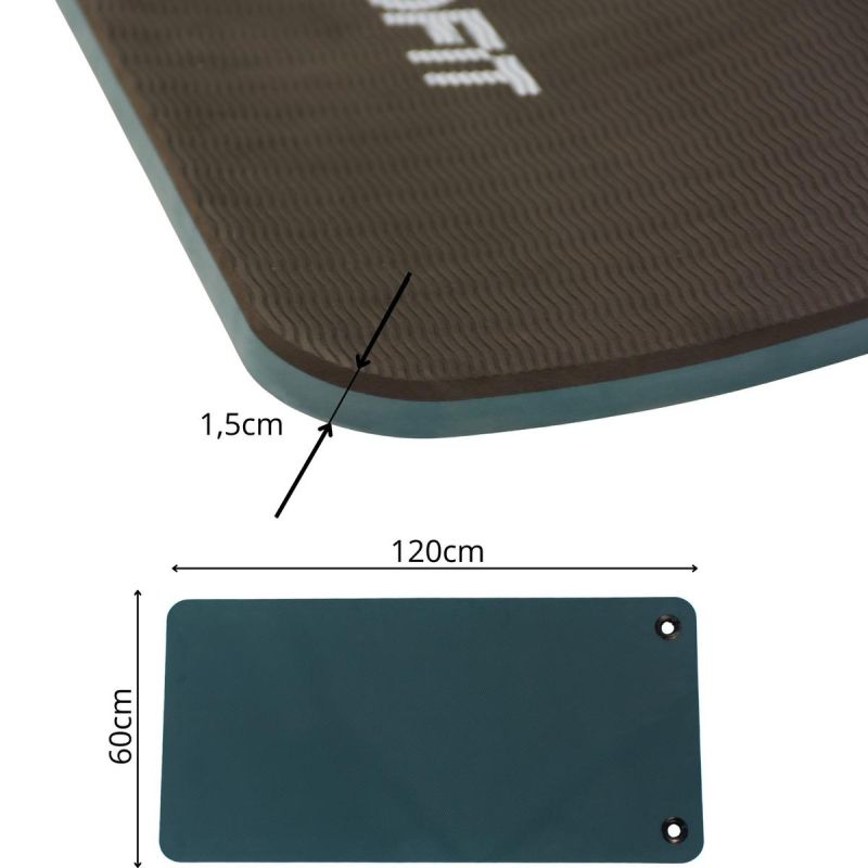 Enero CLUB FITNESS MAT WITH HOLES FIT fekete jóga matrac