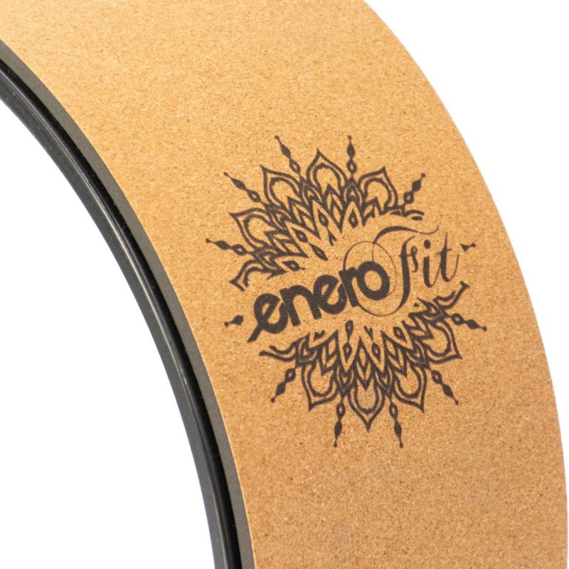 Enero CORK WHEEL FOR YOGA EXERCISES FIT fekete