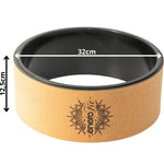 Enero CORK WHEEL FOR YOGA EXERCISES FIT fekete