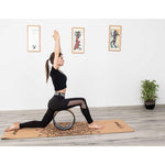 Enero CORK WHEEL FOR YOGA EXERCISES FIT fekete