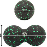 Enero DOUBLE EPP MASSAGE BALL 8CM FIT fekete