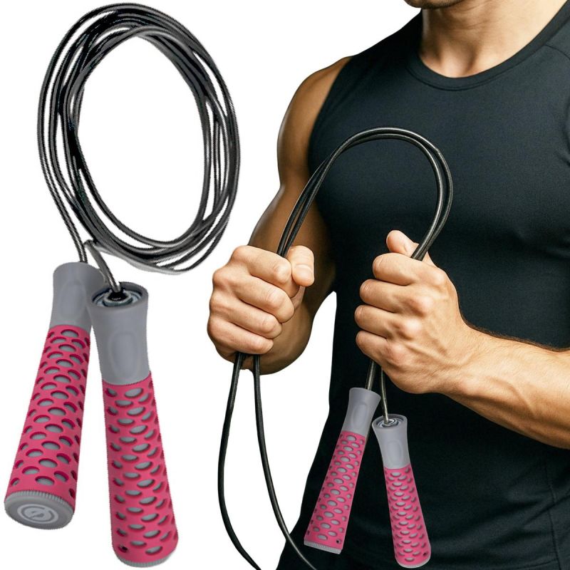 Enero FITNESS SKIPPING ROPE PVC 300CM PINK FIT rózsaszín edzőfelszerelés