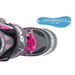 Enero Pro ROLLER SKATES-ROLLER SKATES-ICE SKATING 4IN1 LED 26-29 PINK-GRAY szürke görkorcsolya