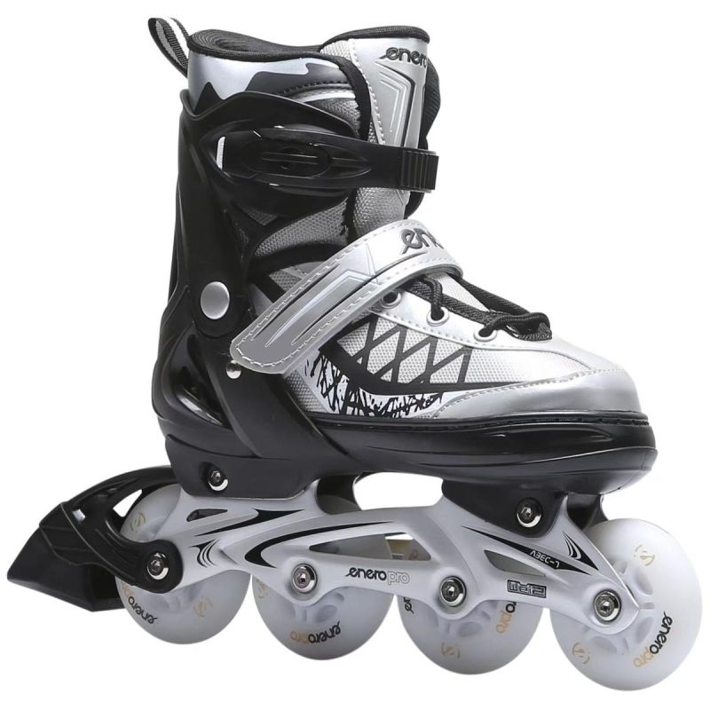Enero Pro ROLLER SKATES-ROLLER SKATES-ICE SKATING 4IN1 LED 34-37 GRAY szürke görkorcsolya