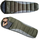 Enero TRIP GREEN-GRAY TOURIST SLEEPING BAG WITH COMPRESSION CAMP szürke