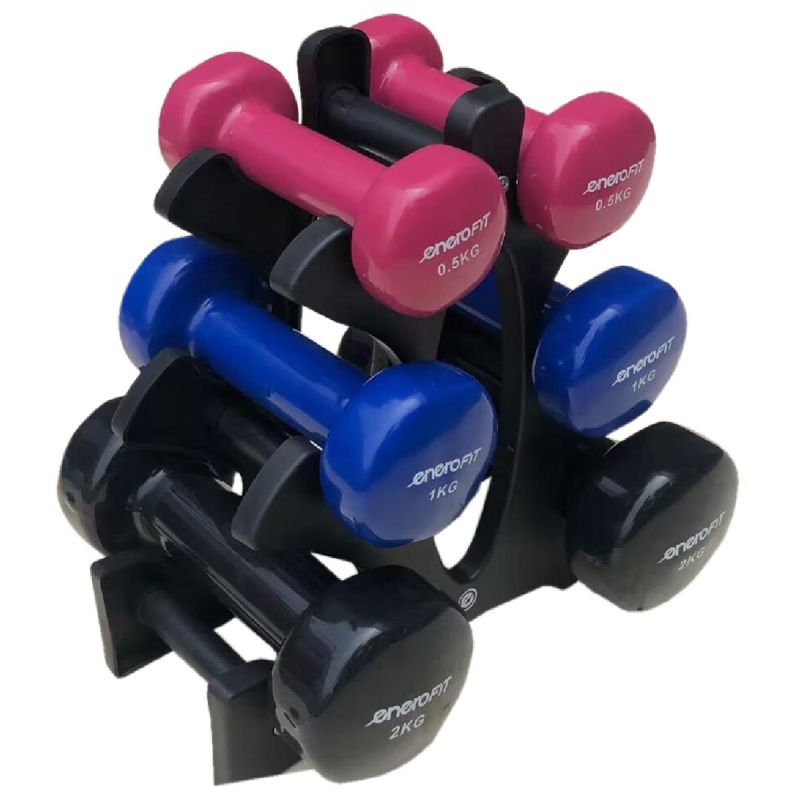 Enero VDB 7KG DUMBBELL SET CHRISTMAS TREE STAND FIT fekete edzőfelszerelés