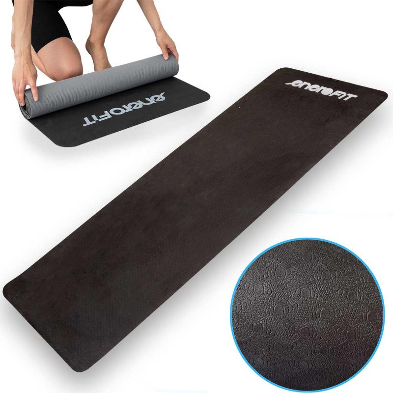 Enero YOGA AND FITNESS MAT TPE ANTI-SLIP BLACK AND GREY FIT szürke jóga matrac