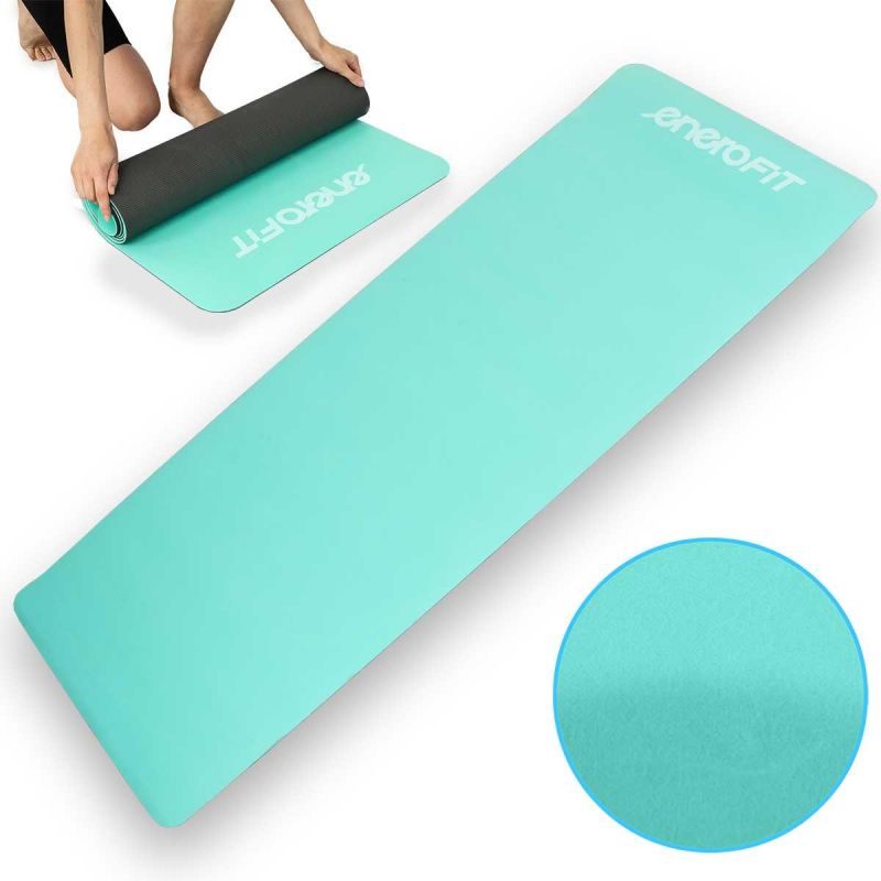 Enero YOGA AND FITNESS MAT TPE ANTI-SLIP MINT-GRAY FIT szürke jóga matrac