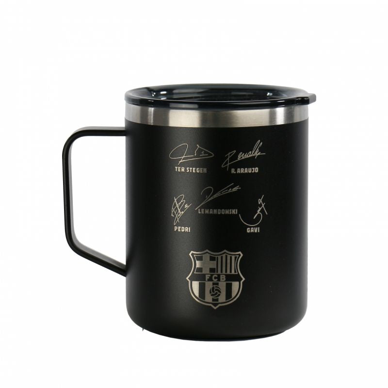 FC Barcelona thermal mug with autographs 400 ml czarny bögre 972195